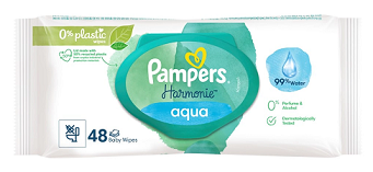 Pampers (Памперс) салфетки влажные детские Harmonie Aqua 48шт