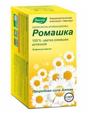 Ромашка Эвалар, фильтр-пакеты 1,5г, 20 шт БАД