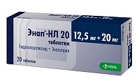 Купить энап-нл, таблетки 20мг+12,5мг, 20 шт в Нижнем Новгороде