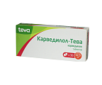 Купить карведилол-тева, таблетки 12,5мг, 30 шт в Нижнем Новгороде