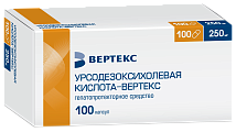 Купить урсодезоксихолевая кислота-вертекс, капсулы 250мг, 100 шт в Нижнем Новгороде