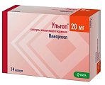 Купить ультоп, капсулы кишечнорастворимые 20мг, 14 шт в Нижнем Новгороде