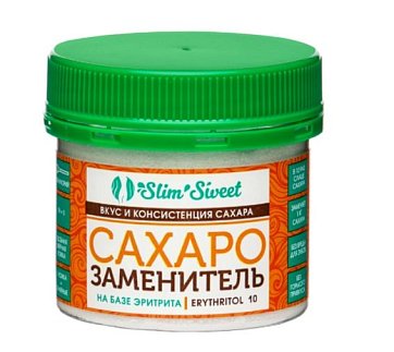 Слим Свит эритрит 10 заменитель сахара, 100г