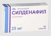 Купить силденафил, таблетки, покрытые пленочной оболочкой 25мг, 20 шт в Нижнем Новгороде