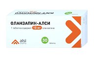 Купить оланзапин-алси, таблетки 10мг, 30 шт в Нижнем Новгороде