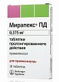 Купить мирапекс пд, таблетки пролонгированного действия 0,375мг, 10 шт в Нижнем Новгороде