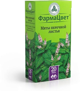 Мяты перечной листья, фильтр-пакеты 1,5г, 20 шт