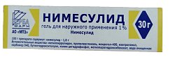 Купить нимесулид, гель для наружного применения 1%, 30 г в Нижнем Новгороде