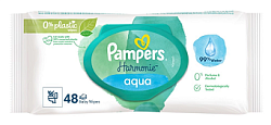 Купить pampers (памперс) салфетки влажные детские harmonie aqua 48шт в Нижнем Новгороде