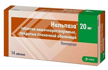 Нольпаза, таблетки кишечнорастворимые, покрытые пленочной оболочкой 20мг, 14 шт